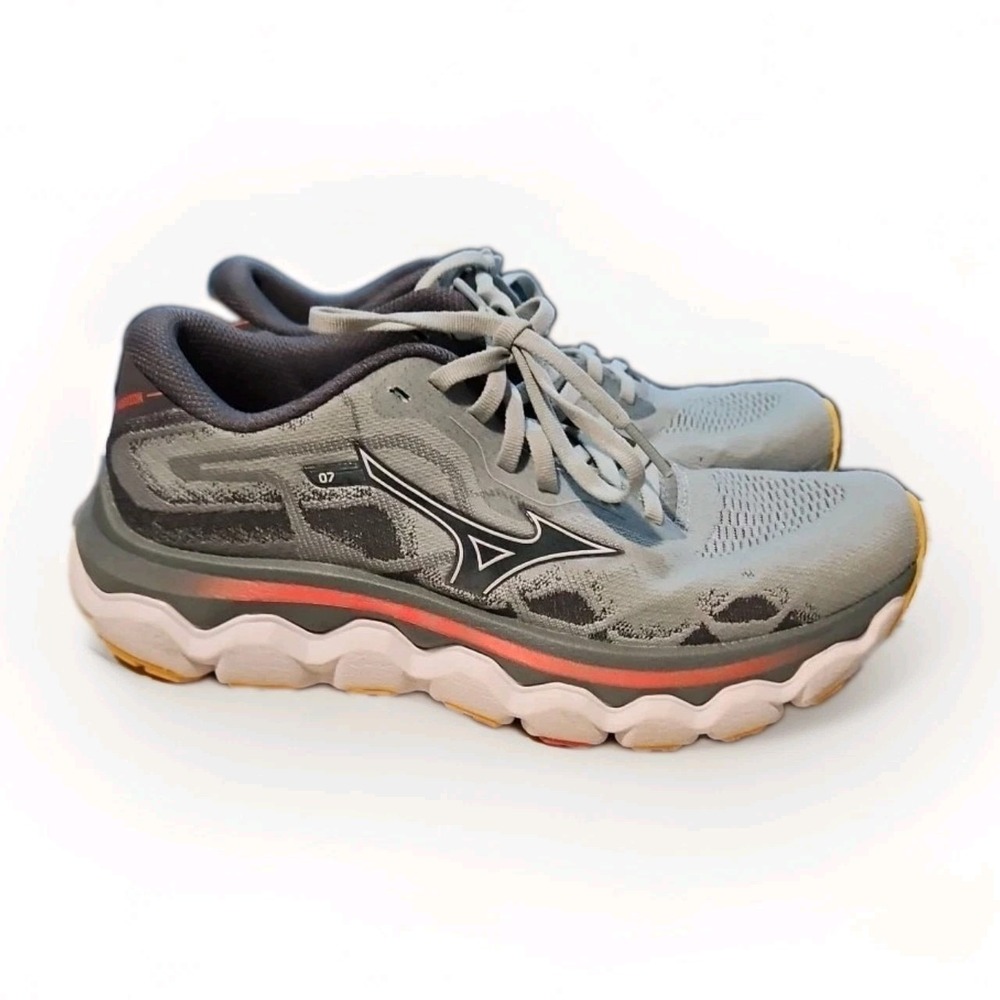 NEW Mizuno Wave Horizon‎ 7 Grey Mist/White Women 7.5 M Volleyball Active Cushion